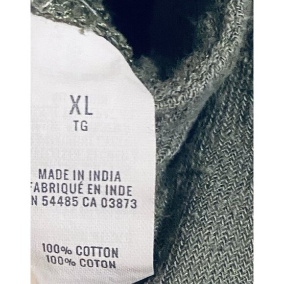 Aerie Overalls Womens XL Green Tie Shoulder Cropped Textured Pockets Festival - Picture 6 of 7